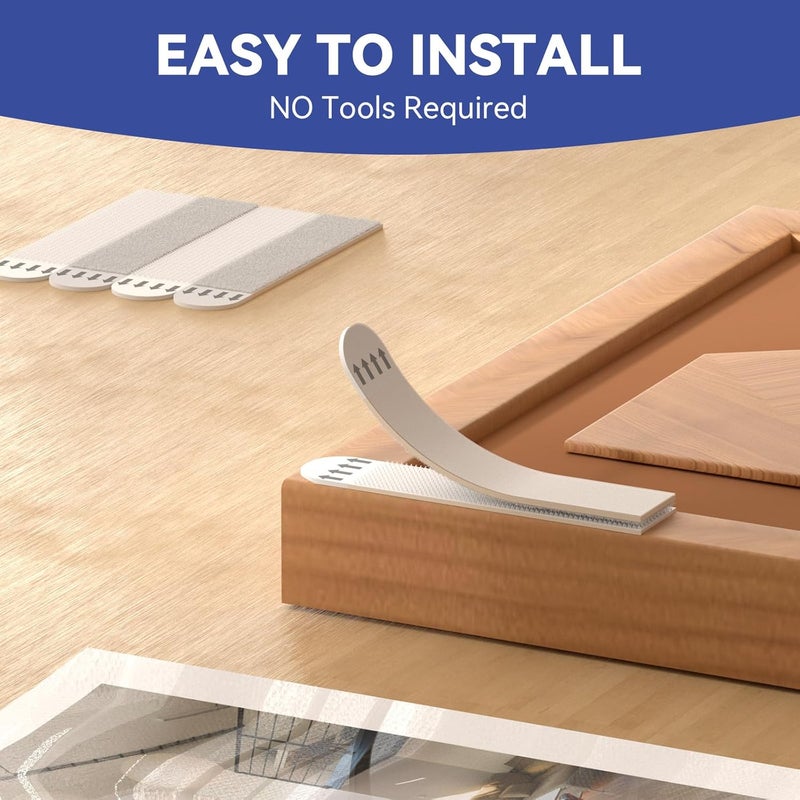 Aweshock Picture Hanging Strips , Poster Hanging Strips, 42 Pairs(84 Strips) Wall Strips Sticky Tack ,Damage Free Picture Hangers Without Nails Strips with Adhesive - Image 3